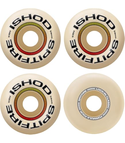 Amazon.com : Spitfire Skateboard Wheels 53mm F4 93A Ishod Lock-in